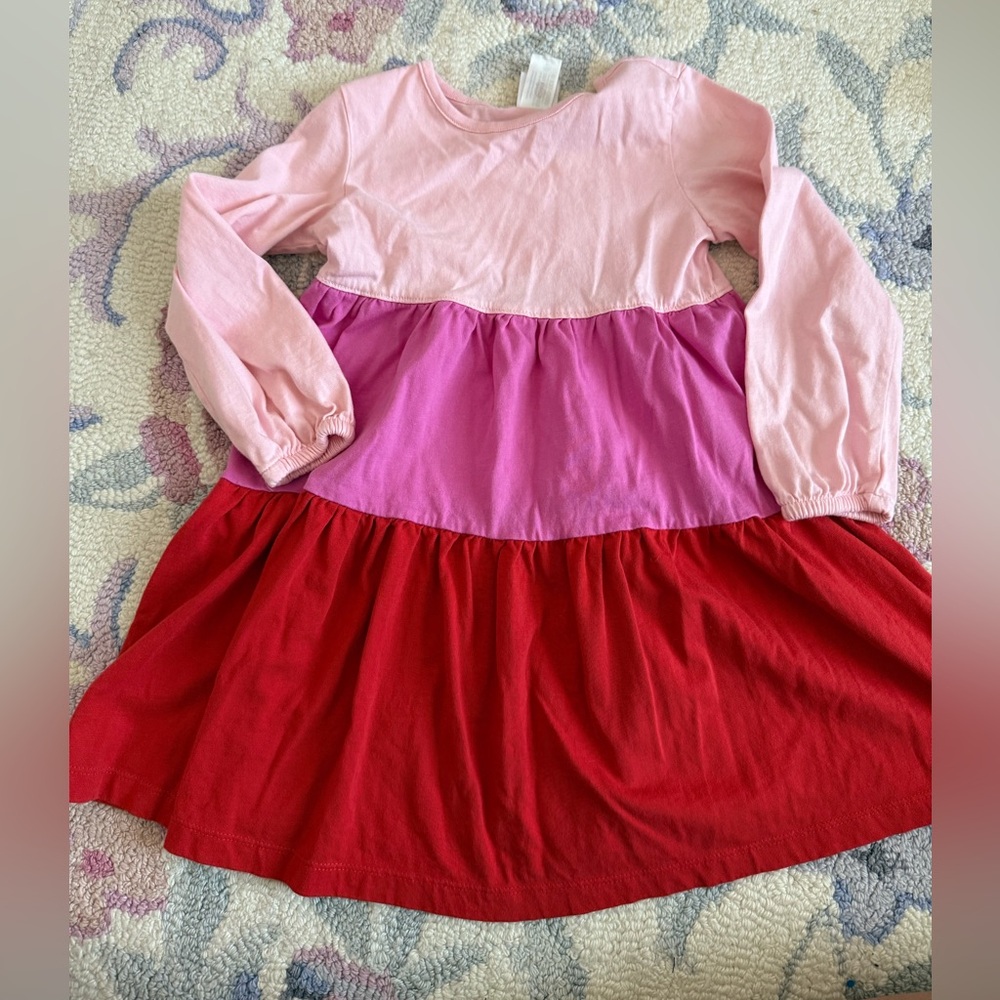 Hanna Andersson color block tiered dress